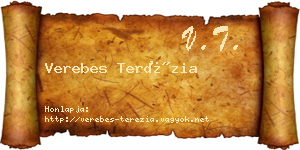 Verebes Terézia névjegykártya